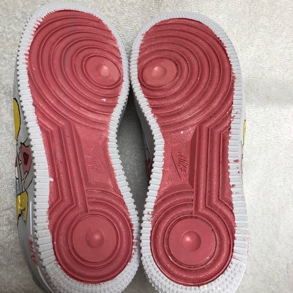 Customized Nike Air Force 1's white and pink women Size 8 Never used - Picture 14 of 15